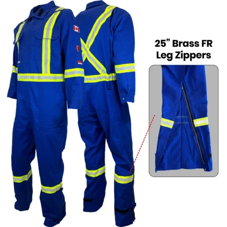 FR / Arc Flash Hi-Viz Coveralls w/ Leg Zippers