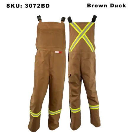 FR Hi-Viz Brown Duck Bibs