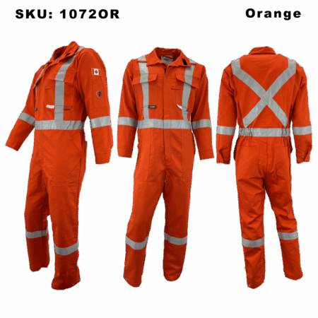 FR Class 3 Level 2 Orange Coveralls
