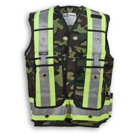 Hi-Viz 1000D Poly/Cotton Surveyor Safety Vest