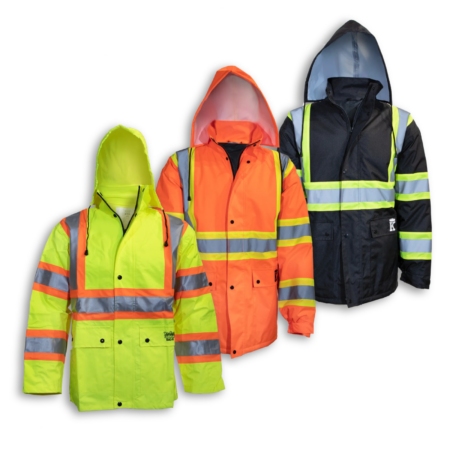 Hi-Viz 300 Denier Polyester Rain Jacket