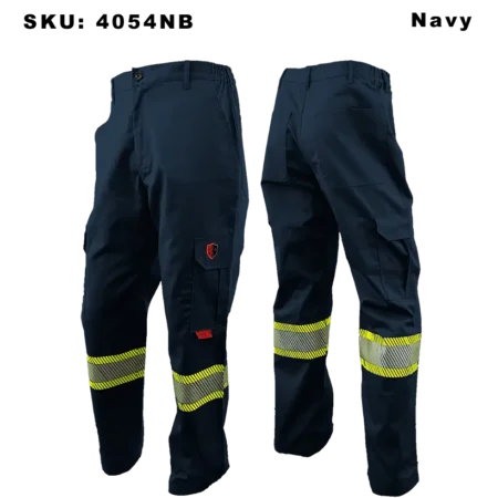 FR/AR Navy Cargo Pants with 4” Striping