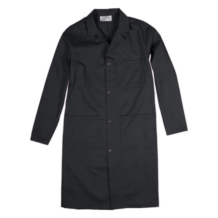 Three-Pocket Long Coat with Snaps