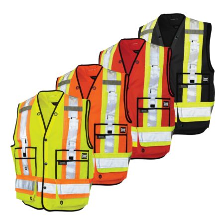 Hi-Viz Poly Twill Surveyor Safety Vest