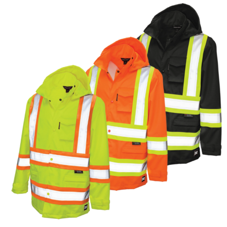 Hi-Viz Ripstop Safety Rain Jacket